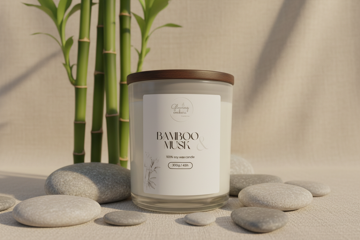 Bamboo and Musk Candle - Single Wick - Typical Sunday